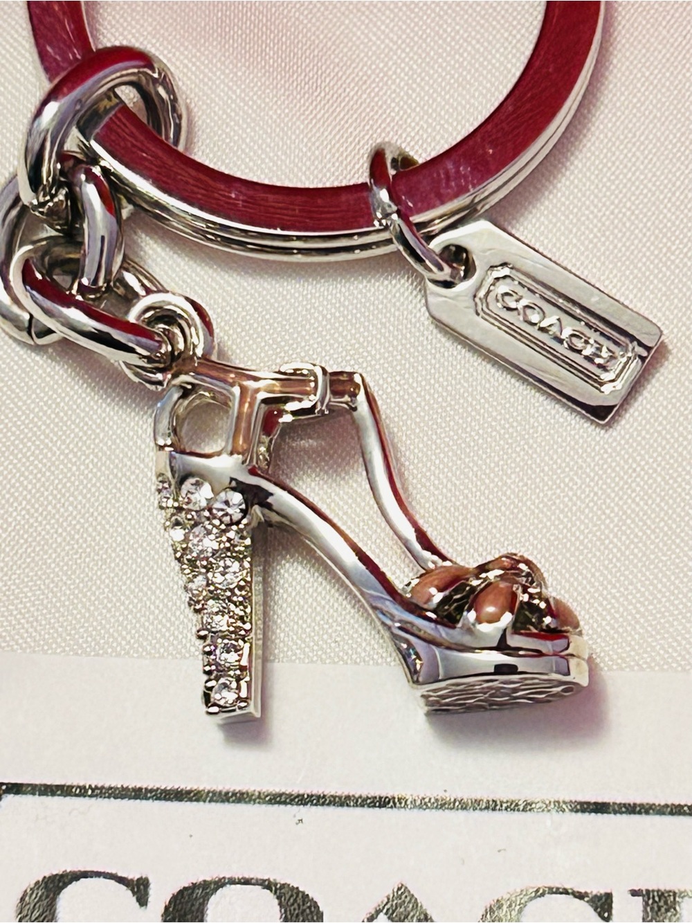 EXTREMELY RARE Coach Y2K High Heel Swarovski Keychain/ Bag Charm